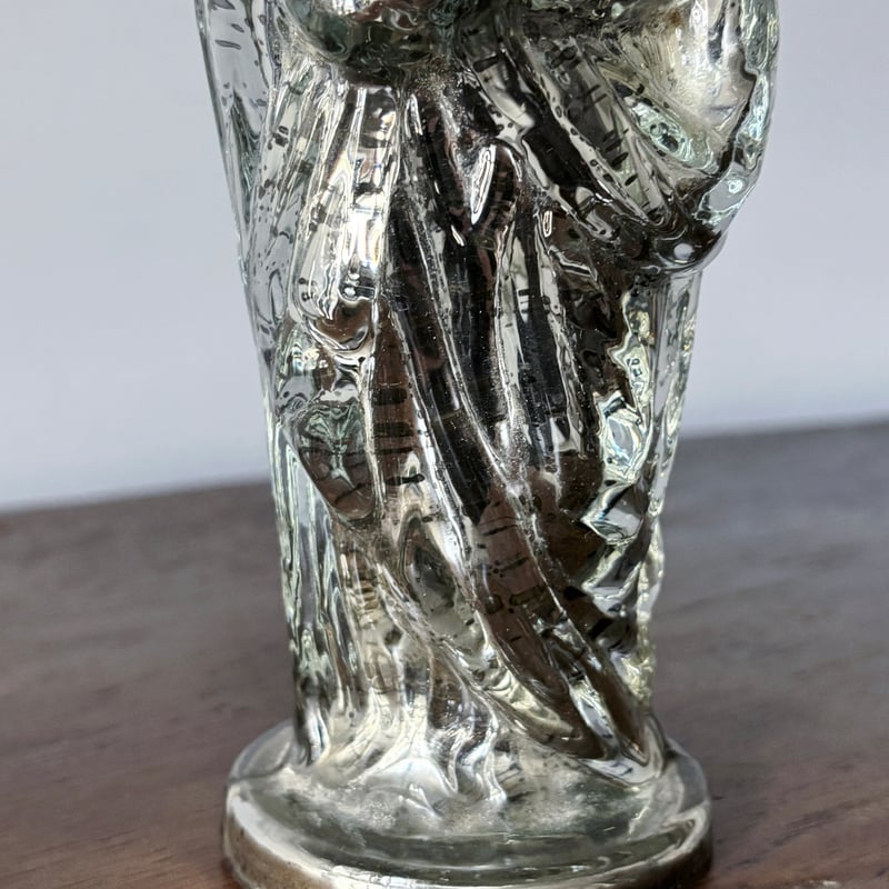 マーキュリーガラス 聖母子像 マリア像 18.8cm フランス アンティーク