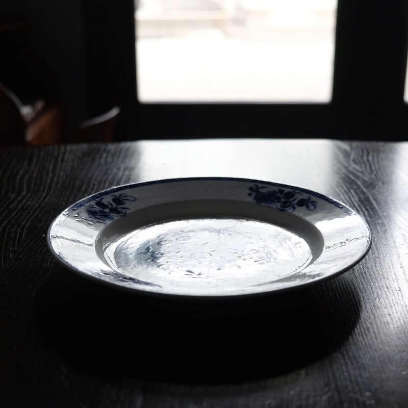tournai トゥルネー 軟質磁器 絵皿 平皿 リム皿 φ24.4cm アンティーク