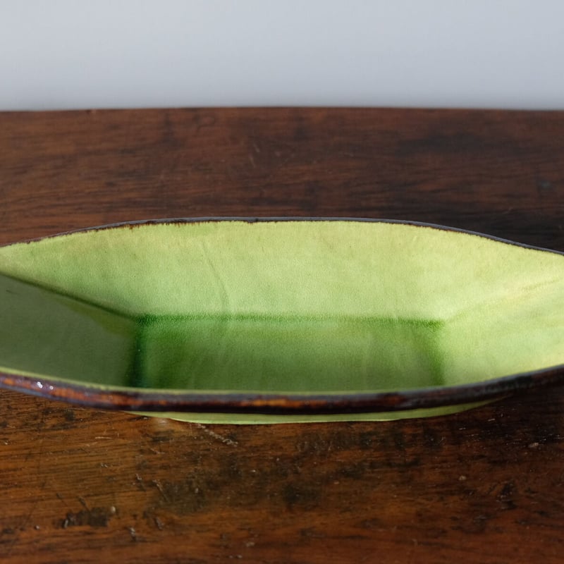 緑釉 舟型 ラヴィエ アンティーク 050365 | jinen_antique 緑釉 舟型 ラヴィエ アンティーク 050365 | jinen_antique