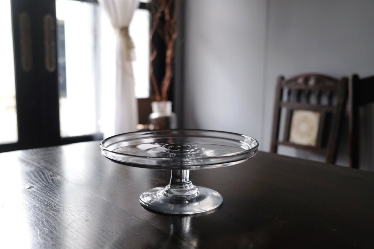 ガラスコンポート　　　　　　アンティーク コンポティエ コンポート ガラス φ20cm フランス アンティーク