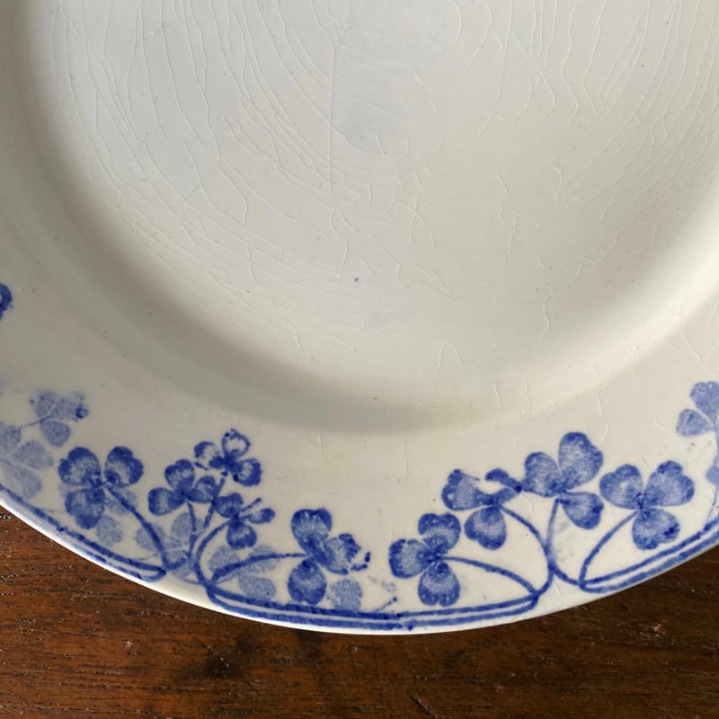 U&C SARREGUEMINES サルグミンヌ VICHY クローバー 平皿 リム皿 デザー