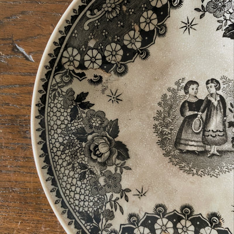 Maastricht マーストリヒト グリザイユ ティー ボウル アンド