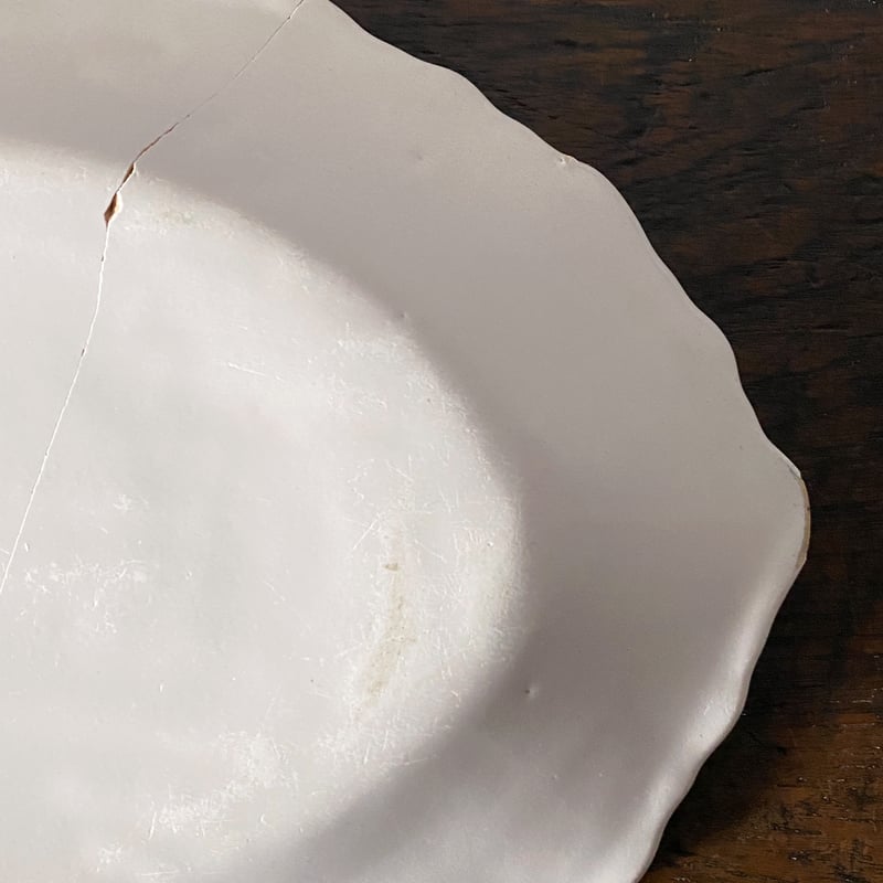 Moustiers ムスティエ フリル リム皿 オーバル皿 楕円皿 30.8cm Moustiers ムスティエ フリル リム皿 オーバル皿 楕円皿 30.8cm