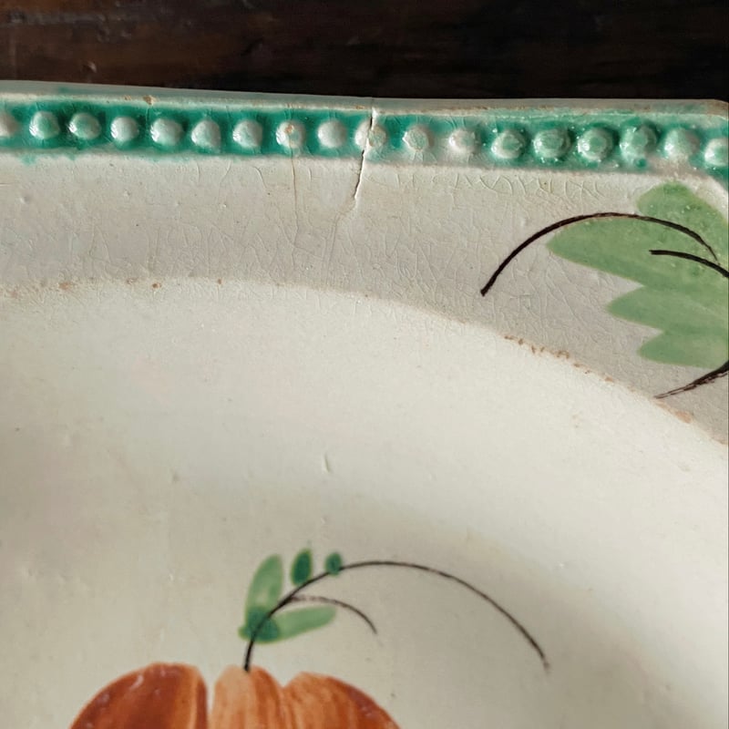 Aumale オマル 花絵皿 オクトゴナル 深皿 フランス アンティーク