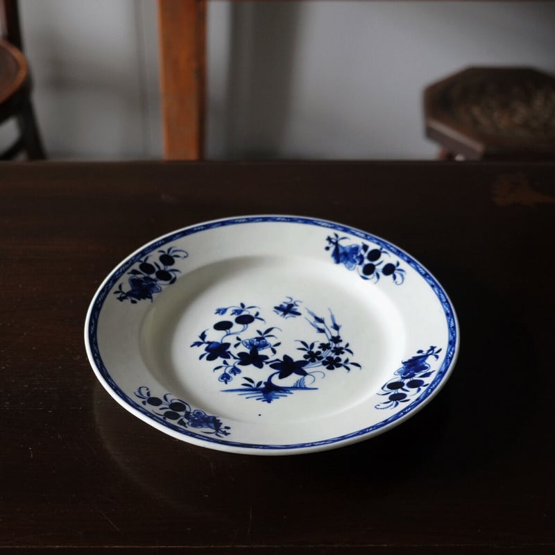 tournai トゥルネー 軟質磁器 絵皿 平皿 リム皿 φ24.4cm アンティーク