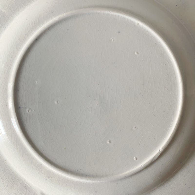 イギリス陶器 アルファベット・レリーフ皿 φ18.8cm アンティーク