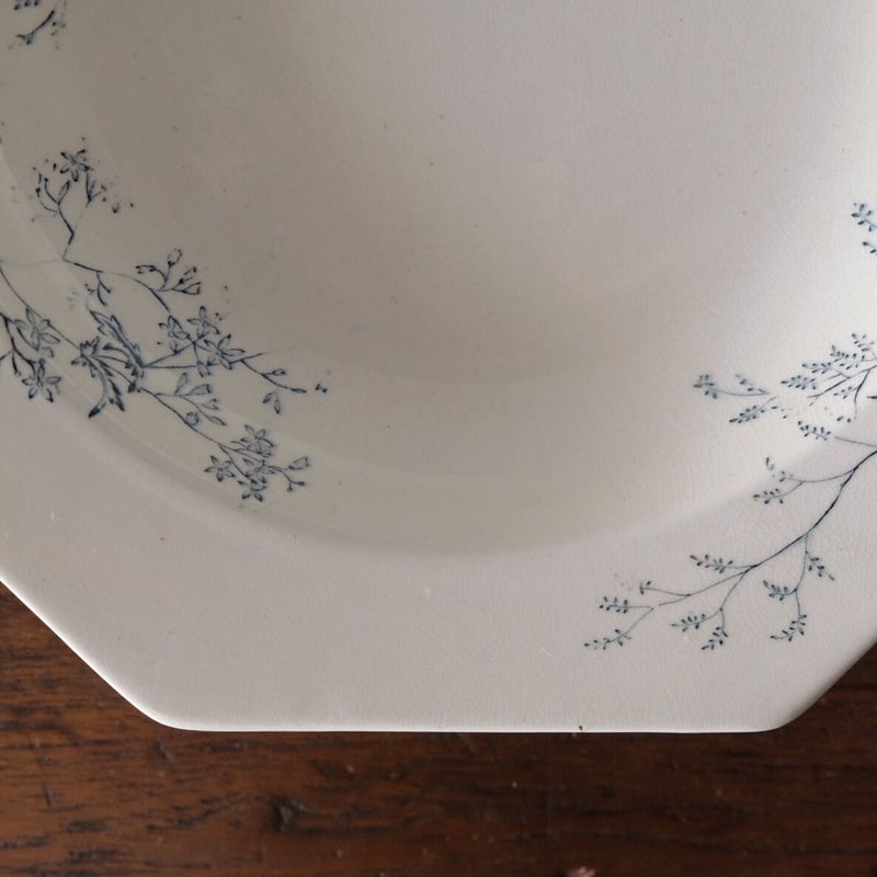 オクトゴナル プレート 深皿 イギリスアンティーク 19世紀 フランス