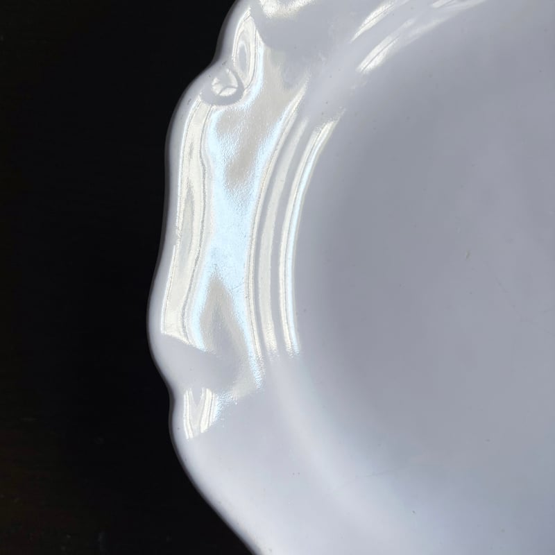 Moustiers ムスティエ X印入り 花リム 八角皿 オクトゴナル皿 φ21cm