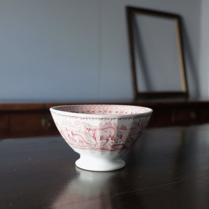 希少カロット型2枚◇サンタマンガーランド柄深皿ムスティエカフェオレ