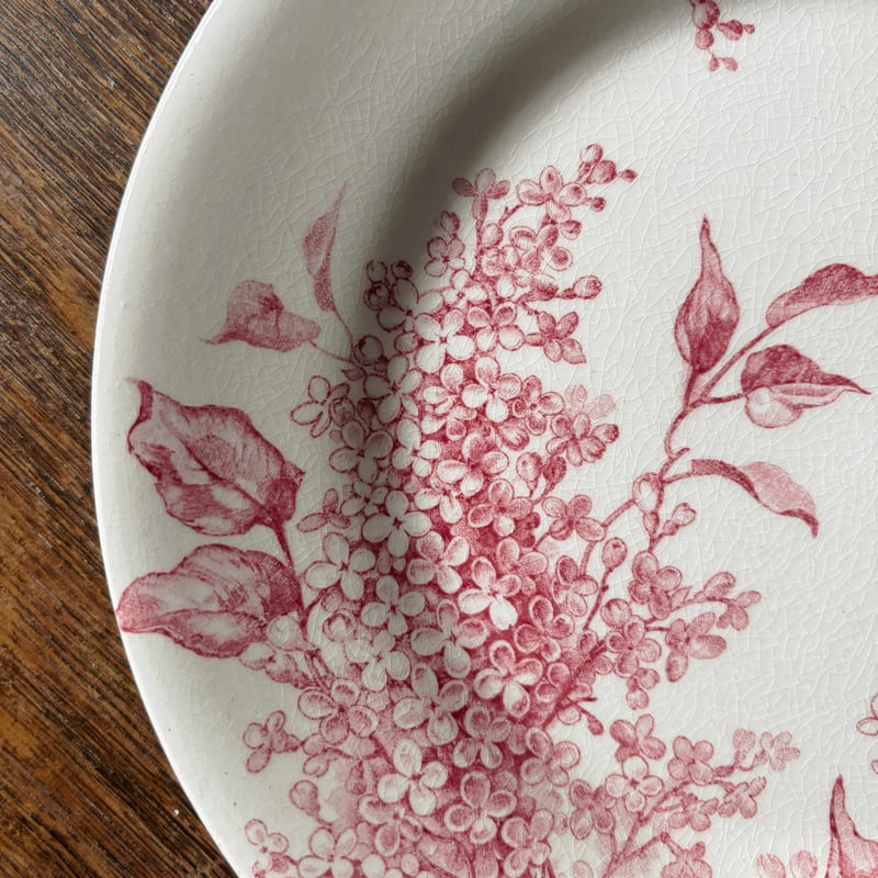 Gien Lilas ジアン リラ 平皿 デザート皿 φ21.5cm フランス