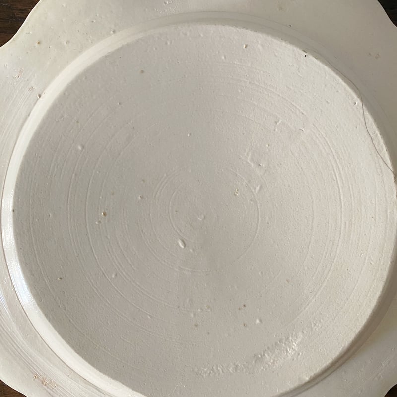 イギリス 塩釉炻器 salt glazed stoneware レリーフ皿 平皿 リム