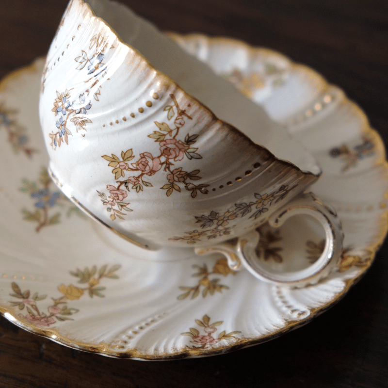 サルグミンヌ SARREGUEMINES LOUIS XV ティー カップ&ソーサー LOUI