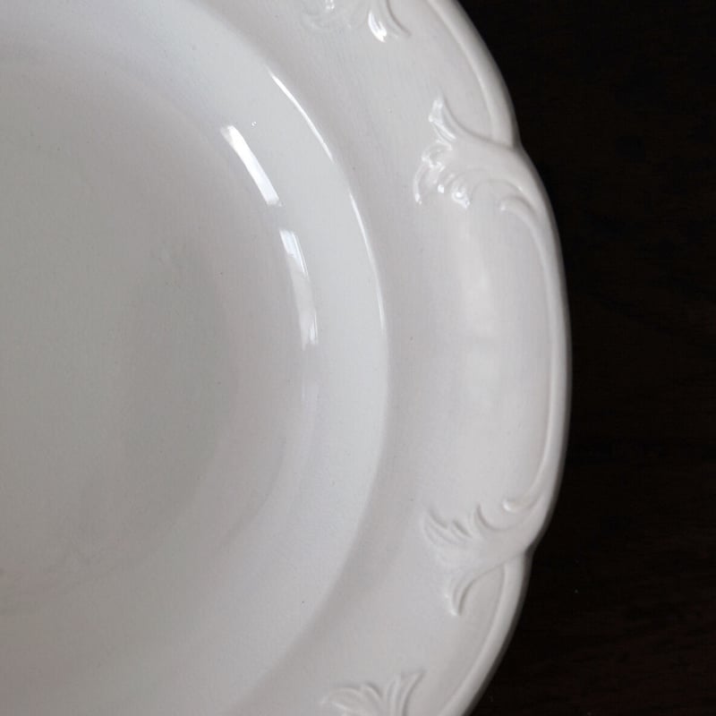 1800年代後期 サルグミンヌ 深皿 レリーフ 皿 アンティーク a