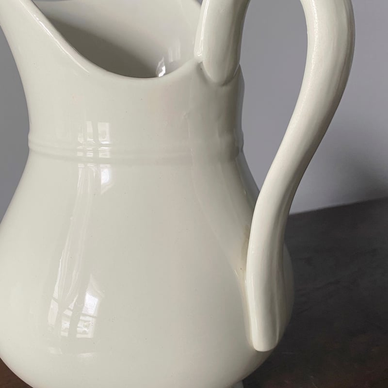 【美品】フランスアンティーク Badonviller窯 ホワイトピシェ 3543 美品】フランスアンティーク Badonviller窯 ホワイトピシェ 3543