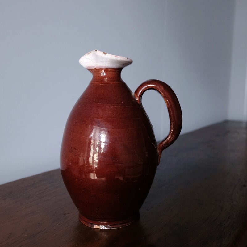 【美品】フランスアンティーク 1800's CUL NOIR 壺 花器 3228 美品】フランスアンティーク 1800's CUL NOIR 壺 花器 3228 美品