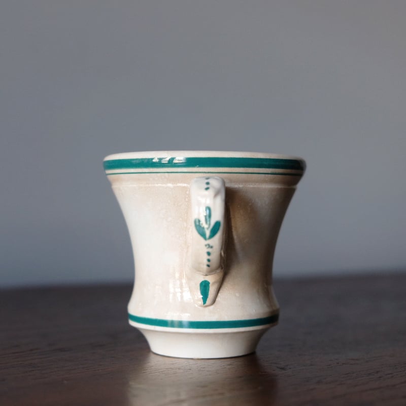 Sarreguemines サルグミンヌ ブリュロ カップ 緑 フランス