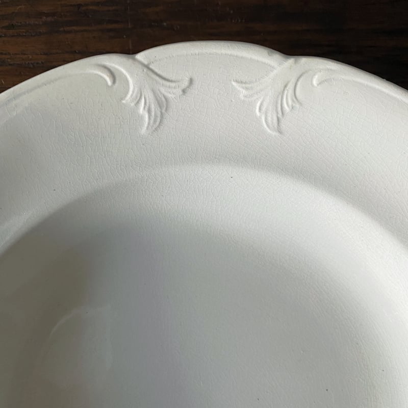 1800年代後期 サルグミンヌ 深皿 レリーフ 皿 アンティーク a 050461