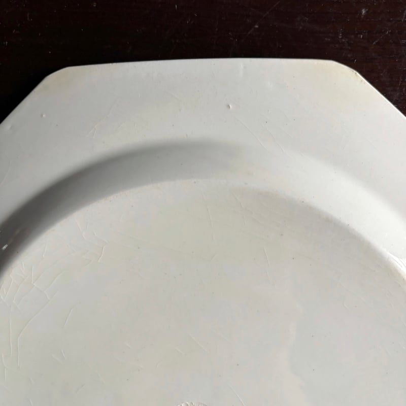 半月刻印 Creil&Montereau オクトゴナル 平皿 クレイユモントロー