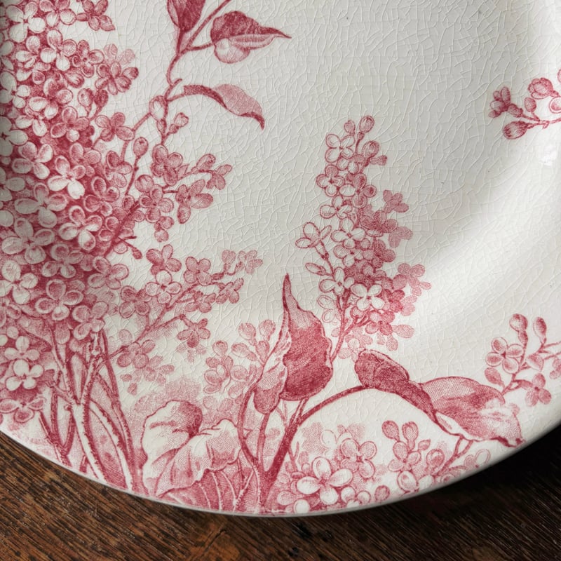 Gien Lilas ジアン リラ 平皿 デザート皿 φ21.5cm フランス