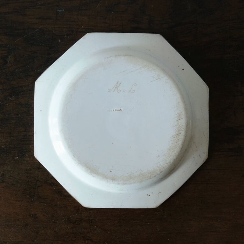 モントロー Montereau オクトゴナル皿 グリザイユ アンティーク