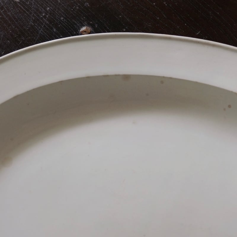 1800年代初期 ファイアンスフィーヌ 白 オーバル皿 楕円皿 51.5cm