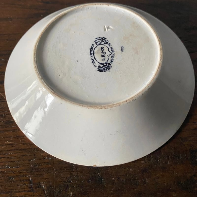 美品クレイユモントロー　白釉サラディエ（31㎝）フランスアンティーク Creil et Montereau 白釉 サラディエ｜France | SASHIIRO