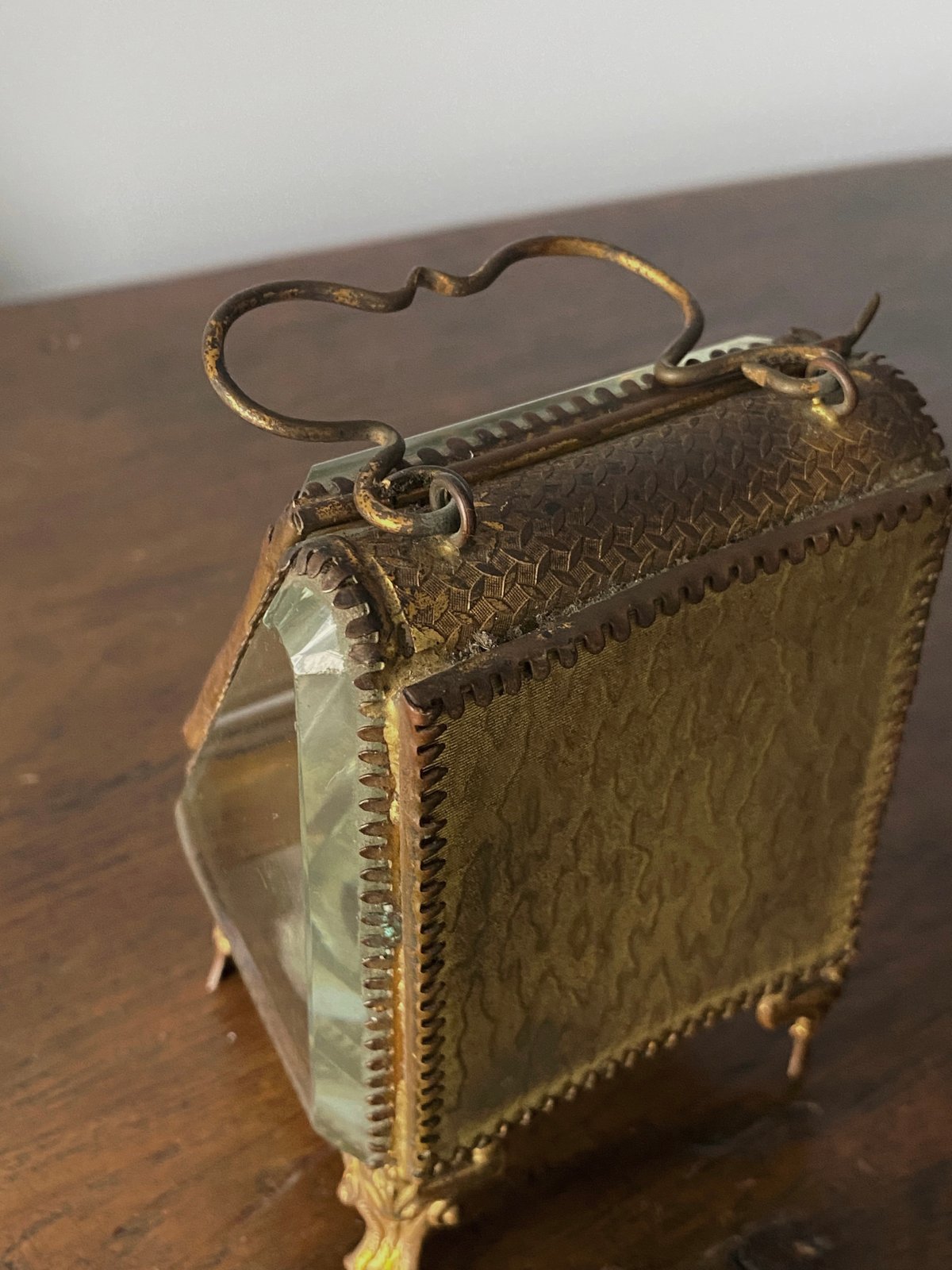 仏アンティーク 純銀製エンボス柄シガレットケース ナポレオン三世時代