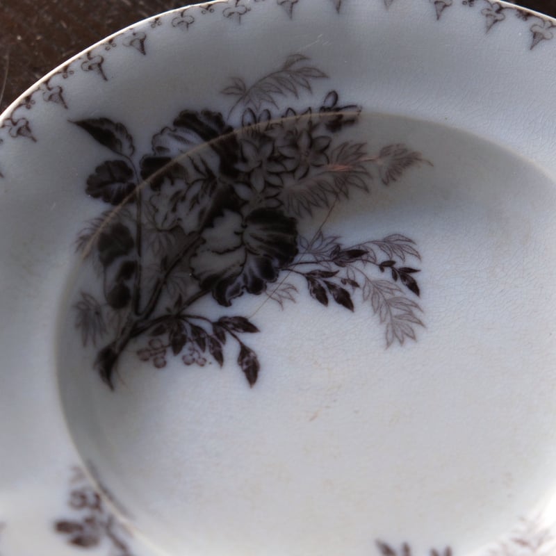 アンティーク サルグミンヌ 花柄φ24.3㌢ディープ大皿 美しい深皿３枚セットβ 皿 | Brocante de La Cocotte （フランスアンティーク・ドライ