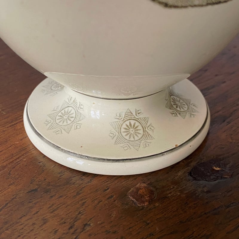 Creil クレイユ ファイアンスフィーヌ グリザイユ カフェ