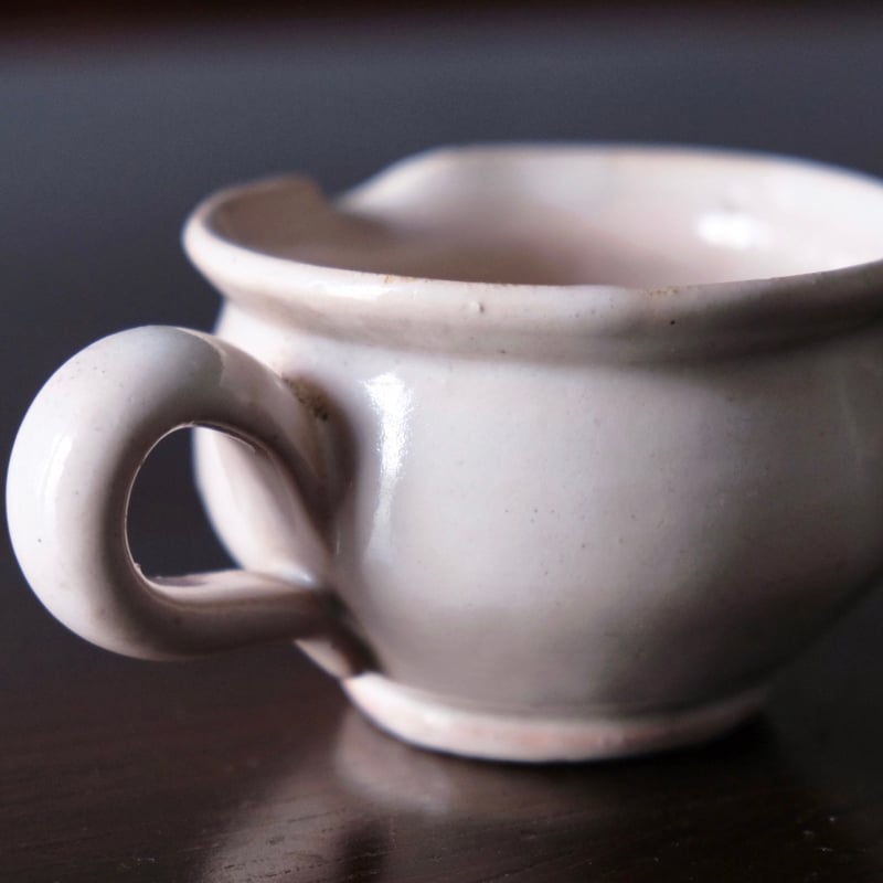 白釉 手つき 片口 カップ フランス アンティーク 0501653 | jinen_antique