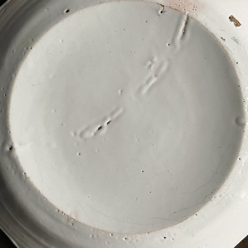 ヌヴェール Nevers 洋梨 平皿 リム皿 φ22.5cm フランス アンティーク