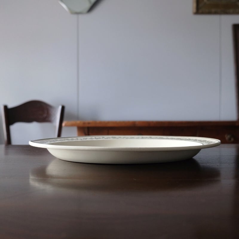 クレイユ CREIL グリザイユ オーバル皿 楕円皿 35.5cm フランス