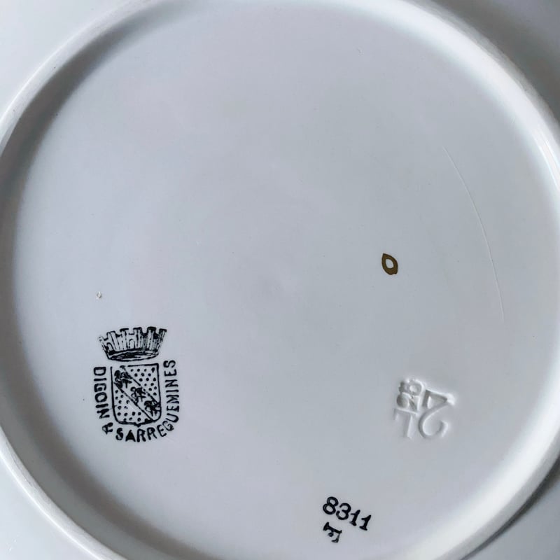 Digoin&Sarreguemines ディゴワン サルグミンヌ ヤドリギ 平皿 φ21cm