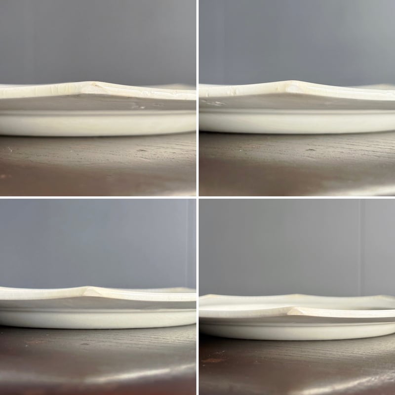 半月刻印 Creil&Montereau オクトゴナル 平皿 クレイユ