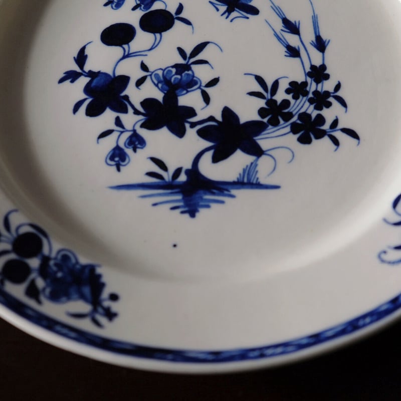 tournai トゥルネー 軟質磁器 絵皿 平皿 リム皿 φ24.4cm アンティーク