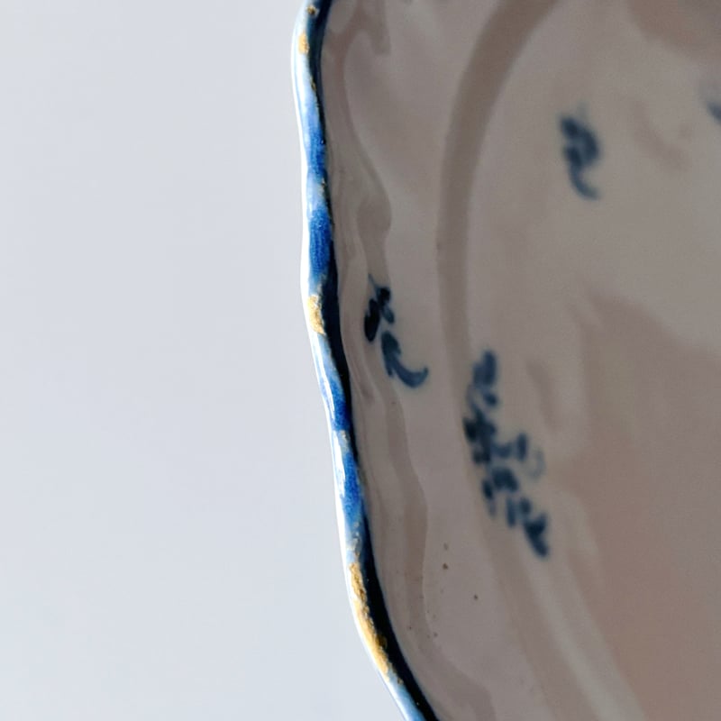 Moustiers ムスティエ 小枝柄 シェルリム 皿 深皿 平皿 φ24.3cm