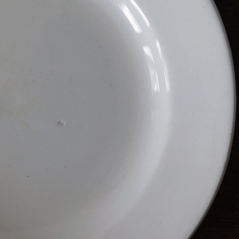 GIEN ジアン リム皿 白皿 セミクルーズ アンティーク b050422 | jinen_a