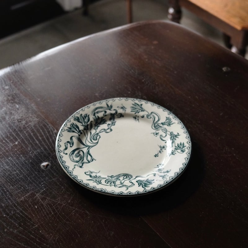 サラン Salins Herbier エルビエ 押し花柄 デザート 皿 φ21.5cm フラン