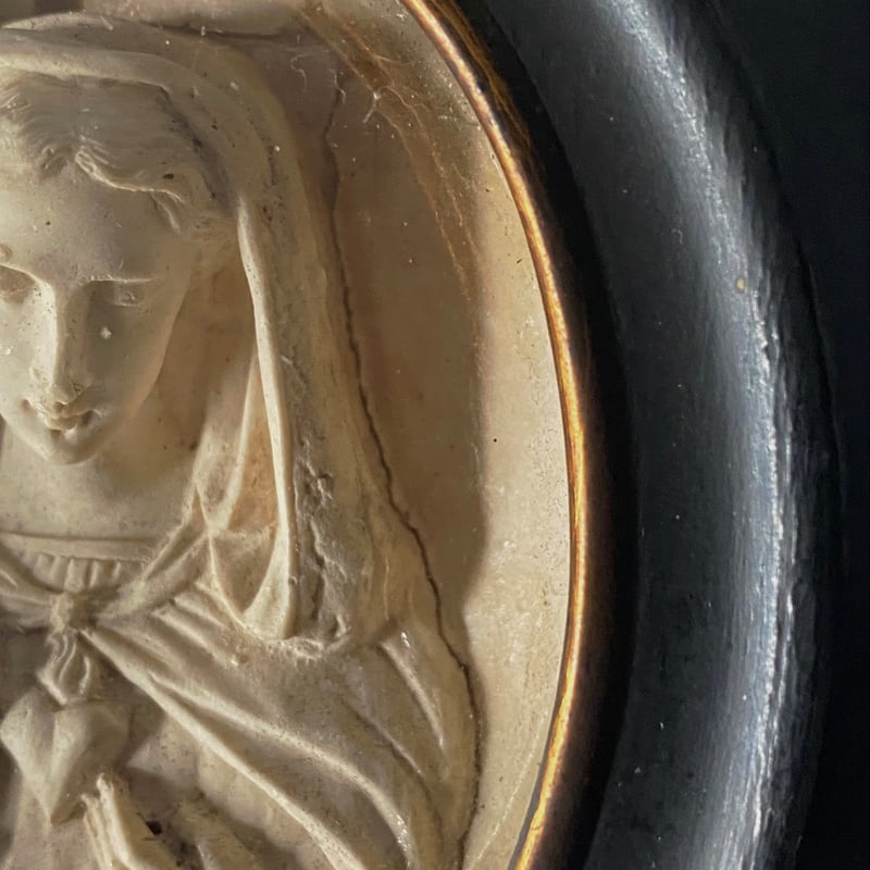 フランスアンティーク マリア様メダイヨン フランスアンティーク マリア様メダイヨン メダイヨン 聖母マリア