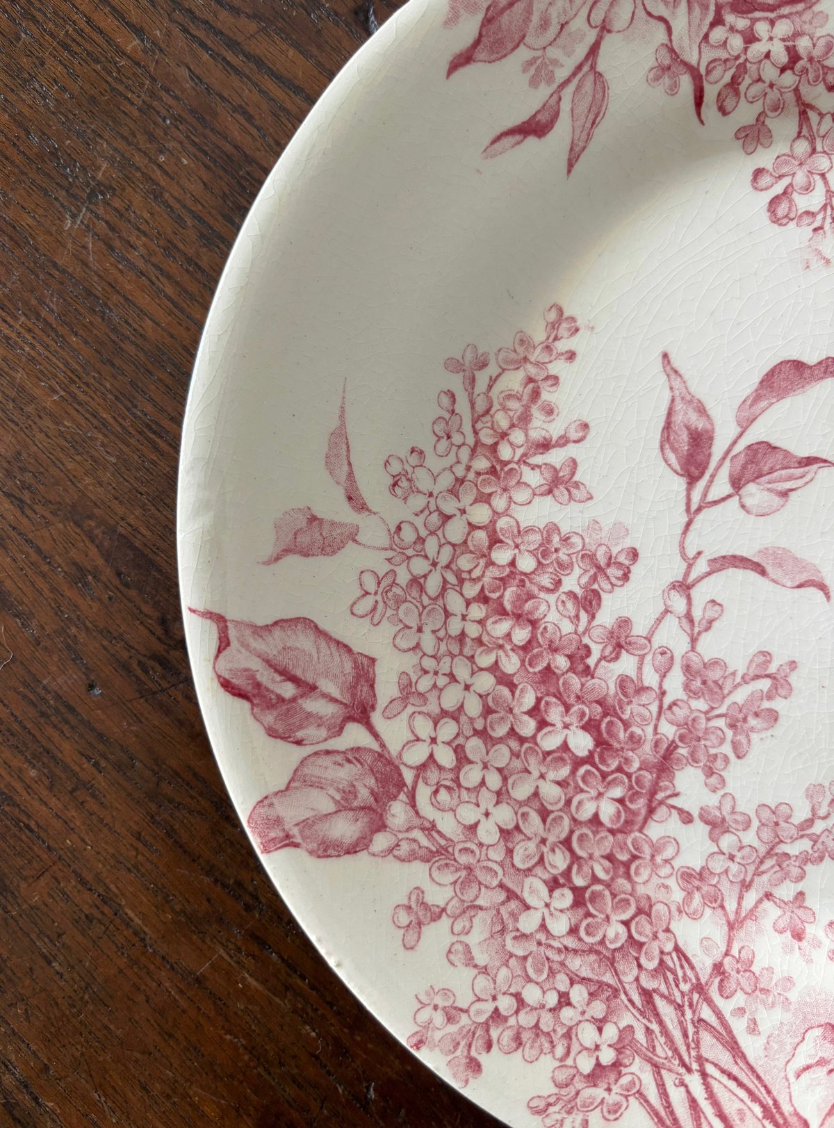 Gien Lilas ジアン リラ 平皿 デザート皿 φ21.3cm フランス