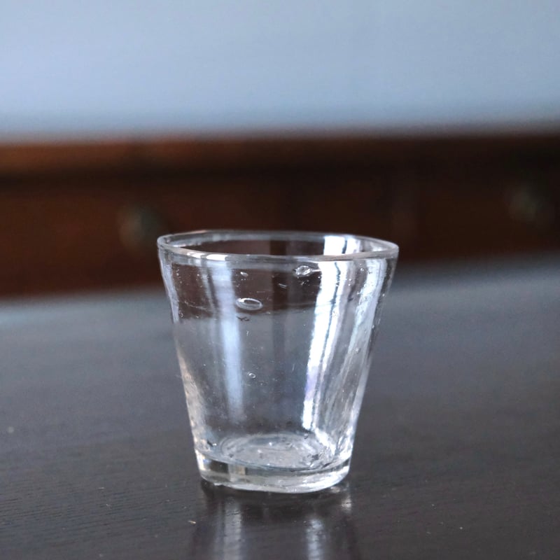 キャンドルグラス 無色 h6.9cm フランス アンティーク 0502258 | jinen_
