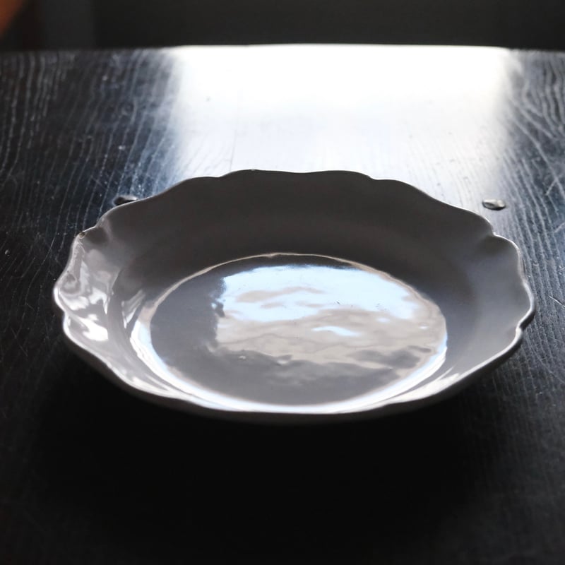 Moustiers ムスティエ X印入り 花リム 八角皿 オクトゴナル皿 φ21cm