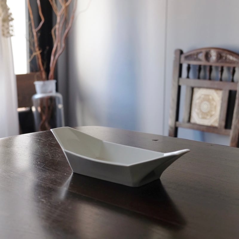 19世紀初期 白磁 舟形ラヴィエ フランス アンティーク 0501741