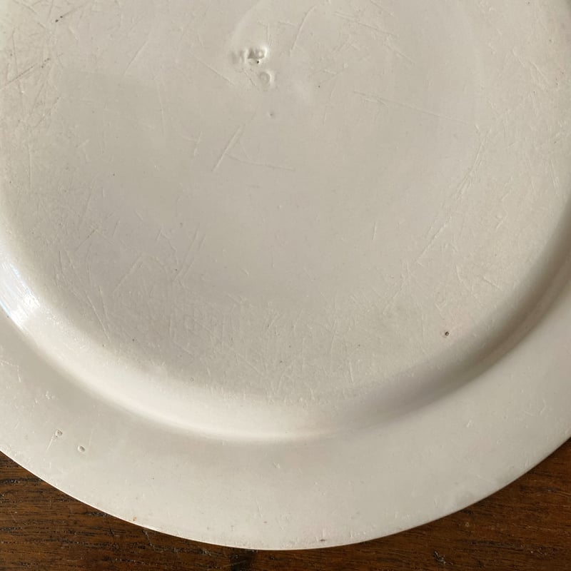 モントロー Montereau シャンソン グリザイユ 平皿 リム皿 φ21.8cm