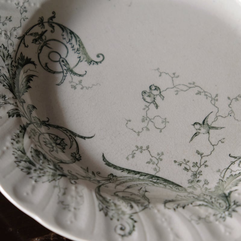 Gien Rinceaux ジアン ランソー 深皿 平皿 φ24cm アンティーク