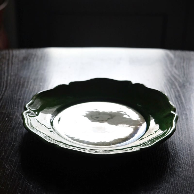 南仏 ビオ BIOT 花リム 平皿 φ24.2cm ヴィンテージ 0501177 | ji