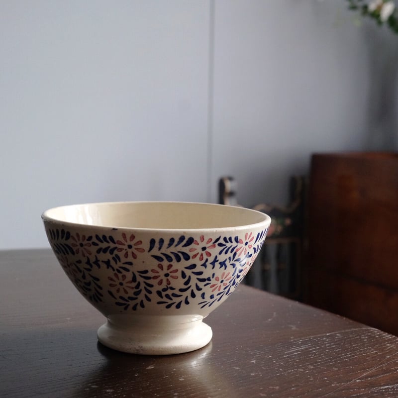 ディゴワン＆サルグミンヌ カフェオレボウル ステンシル植物柄