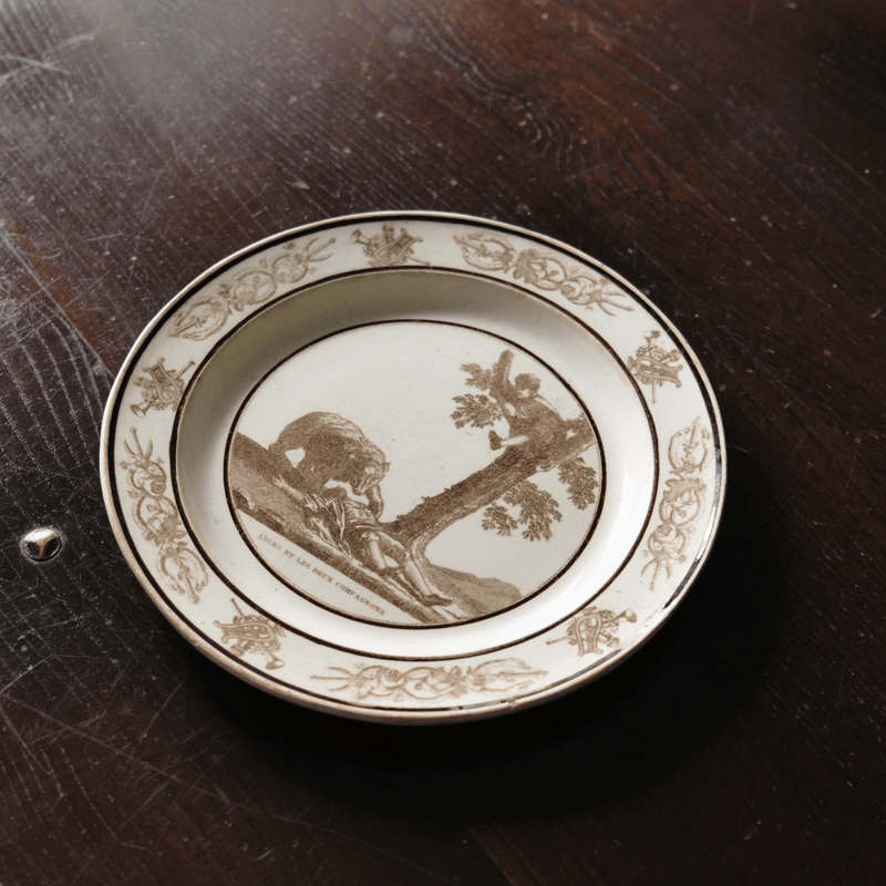 セーブル Sevres グリザイユ 平皿 デザート皿 φ21.3cm ファイア