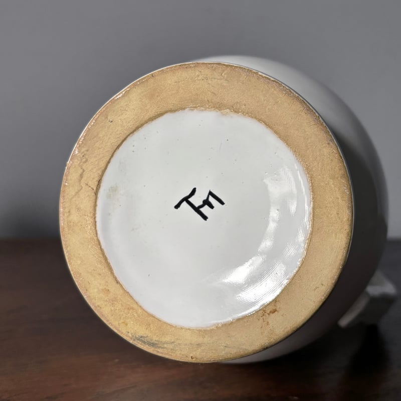 エミールテシエ　陶器　ピッチャー　置物　Ａ-576 エミールテシエ 陶器 ピッチャー 置物 A-576 Pewter ガラス