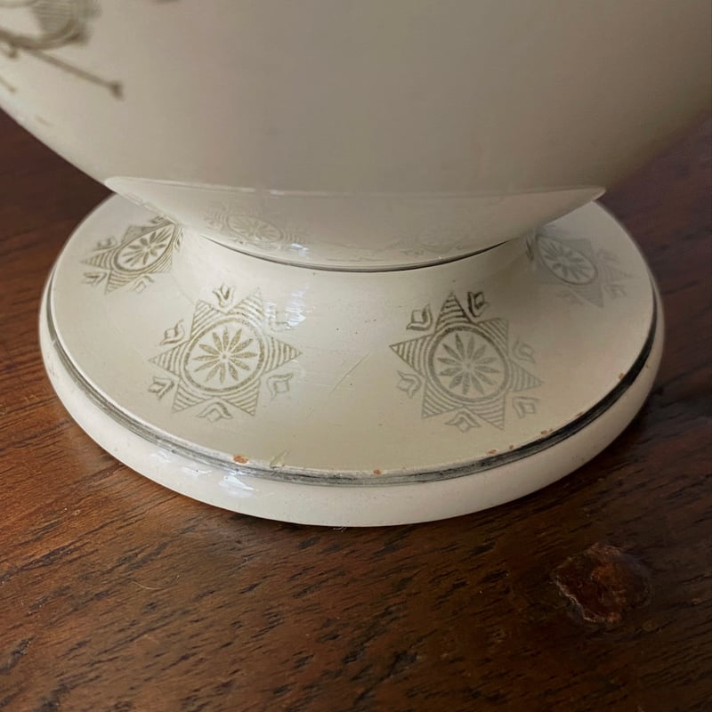 Creil クレイユ ファイアンスフィーヌ グリザイユ カフェ